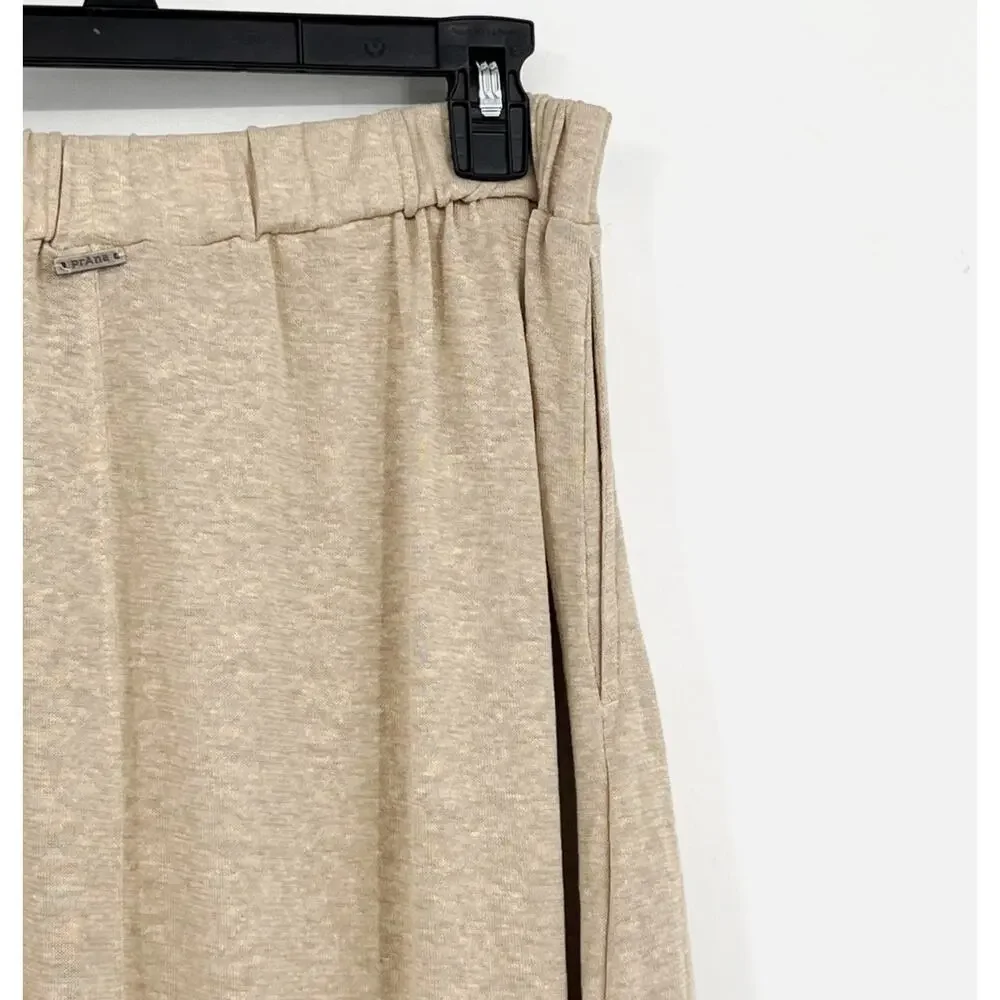 PRANA Women's Tidal Wave Midi Skirt Large Sand Beige High Low Knit NWT - Picture 8 of 13